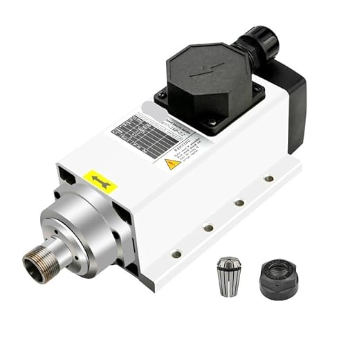 NATEPLALFC Maschinenspindelmotor, 2,2 kW 220 V ER20 Flansch-Vierkantspindel mit Luftkühlung, 4-Lager 18000 U/min Maschinenantriebskopf(220V) von NATEPLALFC