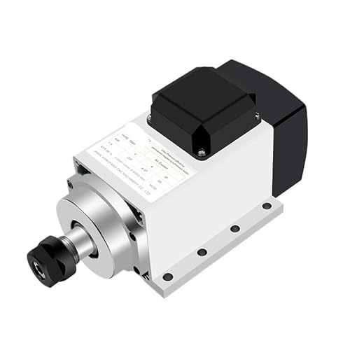 NATEPLALFC Permanentmagnetmotor, ER20-Spannfutter, 1,5 kW, 220 V, 6000 U/min, luftgekühlte Spindel mit konstanter Leistung und Flansch, Fräsmaschine(1.5kw ER20 220V) von NATEPLALFC