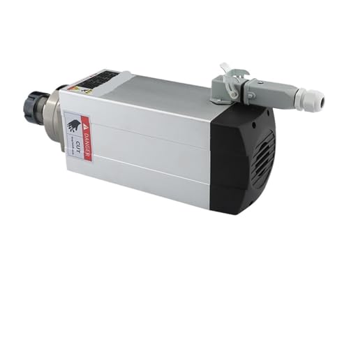 Spindelmotor, 6,0 kW ER32 quadratisch luftgekühlt mit Montageflansch, 4 Stück Kugellager, 220 V 380 V,(6.0kw ER32 220V) von NATEPLALFC