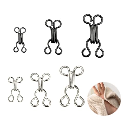 NATOSU 24 Set Nähen Haken und Augen Verschluss, 3 Größen, Unterwäsche Haken und Augen Schließe, BH Haken Ösen Verschluss, Nähen DIY Bastelzubehör für Röcken, Hosen NATOSU 24 Set Nähen Haken und Augen Verschluss, 3 Größen, Unterwäsche Haken und Augen Schließe, BH Haken Ösen Verschluss, Nähen DIY Bastelzubehör für Röcken, Hosen von NATOSU