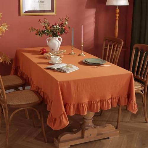 NATOU Volant Stitching Cotton Fabric Tischdecke waschbare Tischdecke für Hochzeit, Party, Esszimmer, Bankett, Dekoration, Tischdecke NATOU Volant Stitching Cotton Fabric Tischdecke waschbare Tischdecke für Hochzeit, Party, Esszimmer, Bankett, Dekoration, Tischdecke von NATOU