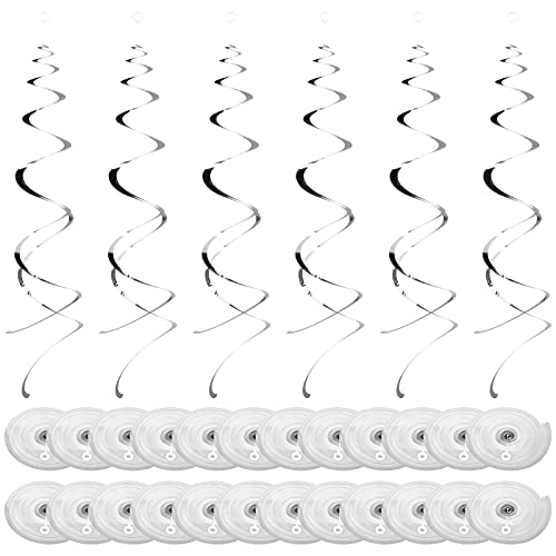 NATUCE 30 Stück Folien Party Hängend Wirbel Dekorationen, Deckenhänger Spiral Girlanden Wirbel Deko Wirbel deckenhänger Luftschlangen für Hochzeit,Weihnachten,Geburtstag, Junge und Mädchen (Silber) NATUCE 30 Stück Folien Party Hängend Wirbel Dekorationen, Deckenhänger Spiral Girlanden Wirbel Deko Wirbel deckenhänger Luftschlangen für Hochzeit,Weihnachten,Geburtstag, Junge und Mädchen (Silber) von NATUCE
