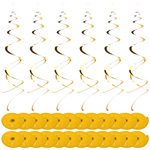 NATUCE 30 Stück Folien Party Hängend Wirbel Dekorationen, Deckenhänger Spiral Girlanden Wirbel Deko Wirbel deckenhänger Luftschlangen für Hochzeit,Weihnachten,Geburtstag, Junge und Mädchen (Gold) NATUCE 30 Stück Folien Party Hängend Wirbel Dekorationen, Deckenhänger Spiral Girlanden Wirbel Deko Wirbel deckenhänger Luftschlangen für Hochzeit,Weihnachten,Geburtstag, Junge und Mädchen (Gold) von NATUCE