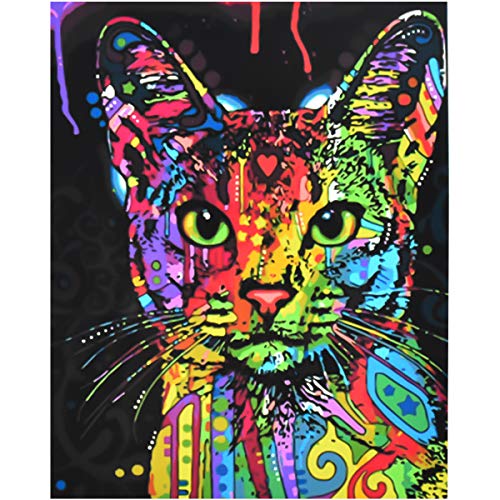 NATUCE Malen Nach Zahlen Katze DIY Ölgemälde für Kinder Erwachsene Anfänger, DIY Malen Nach Zahlen Vorgedruckt Leinwand-Ölgemälde Geschenk Kits Home Haus Dekor - Bunter Katze 40 * 50 cm (Ohne Rahmen) NATUCE Malen Nach Zahlen Katze DIY Ölgemälde für Kinder Erwachsene Anfänger, DIY Malen Nach Zahlen Vorgedruckt Leinwand-Ölgemälde Geschenk Kits Home Haus Dekor - Bunter Katze 40 * 50 cm (Ohne Rahmen) von NATUCE