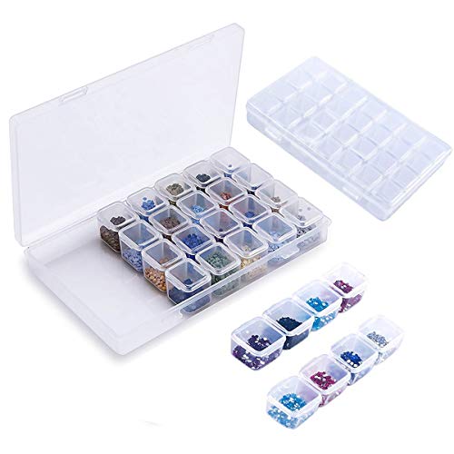 NATUCE Plastik Sortierbox Transparent, 28 Fächer Kunststoff Aufbewahrungsbox, Abnehmbar, Sortierbox für Schmuck Perlen Ohrring Kleinteile Zubehörteil NATUCE Plastik Sortierbox Transparent, 28 Fächer Kunststoff Aufbewahrungsbox, Abnehmbar, Sortierbox für Schmuck Perlen Ohrring Kleinteile Zubehörteil von NATUCE