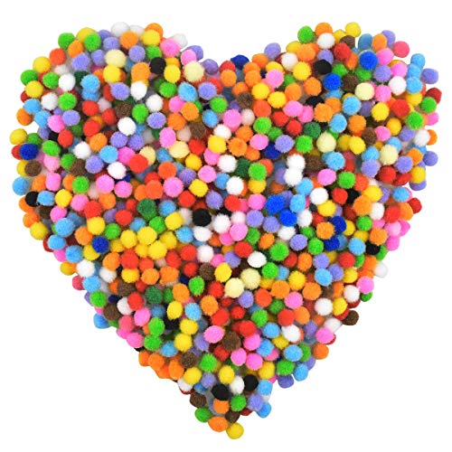 NATUCE Pompons zum Basteln, Mini Pompoms zum Basteln, 8mm, 1000 Stücke Mini Pom Poms, Pompons Bälle für Kinder, Bunte Pompons für Bastelarbeiten und Hobbybedarf NATUCE Pompons zum Basteln, Mini Pompoms zum Basteln, 8mm, 1000 Stücke Mini Pom Poms, Pompons Bälle für Kinder, Bunte Pompons für Bastelarbeiten und Hobbybedarf von NATUCE
