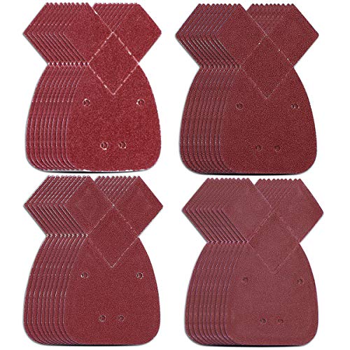 Natuce 40PCS Schleifblätter, Schleifblatt, 140mm klett Mause Schleifpapier, Klett-Schleifdreiecke, 4 Löcher, Körnung 40/60/ 80/120 für Black und Decker Detail Palm Sander Exzenterschleifer Natuce 40PCS Schleifblätter, Schleifblatt, 140mm klett Mause Schleifpapier, Klett-Schleifdreiecke, 4 Löcher, Körnung 40/60/ 80/120 für Black und Decker Detail Palm Sander Exzenterschleifer von NATUCE