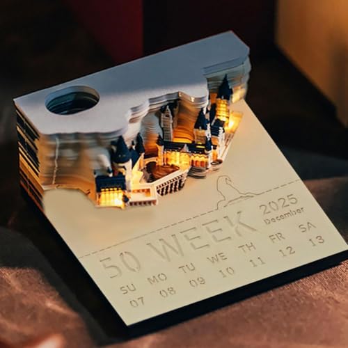 2025 handzerrissener 3D-Memoblock, magisches Schloss mit Licht, 3D-Kunst-Notizblock, Papierskulptur, abreißbares Papier, Schloss zum Offenbaren, antihaftbeschichtet, Würfel, Notizkarten, Aufkleber, 2025 handzerrissener 3D-Memoblock, magisches Schloss mit Licht, 3D-Kunst-Notizblock, Papierskulptur, abreißbares Papier, Schloss zum Offenbaren, antihaftbeschichtet, Würfel, Notizkarten, Aufkleber, von NAUXIU