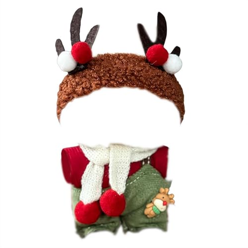 Handgefertigte Sets für Lbbu Kleidung 17cm Puppen Premium Urlaub Outfit mit Zubehör Stilvolle Weihnachtspuppenkleidung (Weihnachtsmann, Einheitsgröße) von NAUXIU