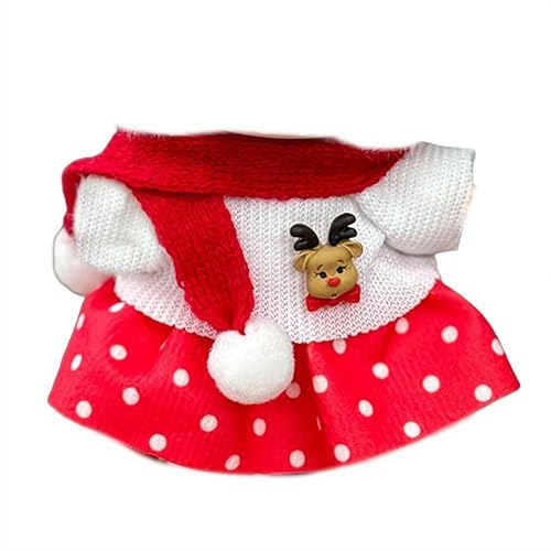 Handgefertigte Sets für Lbbu Kleidung 17cm Puppen Premium Urlaub Outfit mit Zubehör Stilvolle Weihnachtspuppenkleidung (Weihnachtsmann, Einheitsgröße) von NAUXIU
