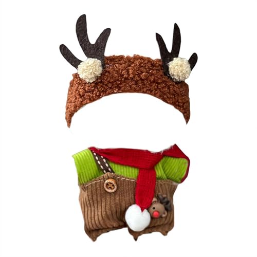 Handgefertigte Sets für Lbbu Kleidung 17cm Puppen Premium Urlaub Outfit mit Zubehör Stilvolle Weihnachtspuppenkleidung (Weihnachtsmann, Einheitsgröße) von NAUXIU