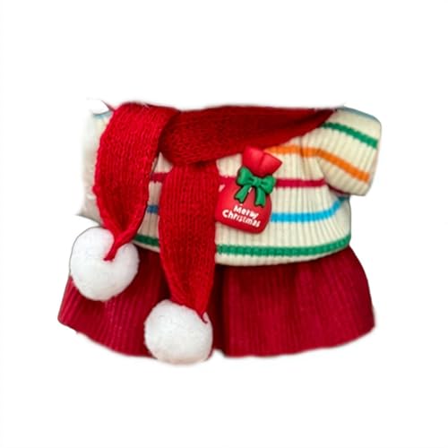Handgefertigte Sets für Lbbu Kleidung 17cm Puppen Premium Urlaub Outfit mit Zubehör Stilvolle Weihnachtspuppenkleidung (Weihnachtsmann, Einheitsgröße) von NAUXIU