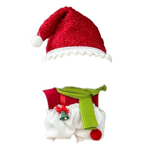 Handgefertigte Sets für Lbbu Kleidung 17cm Puppen Premium Urlaub Outfit mit Zubehör Stilvolle Weihnachtspuppenkleidung (Weihnachtsmann, Einheitsgröße) von NAUXIU
