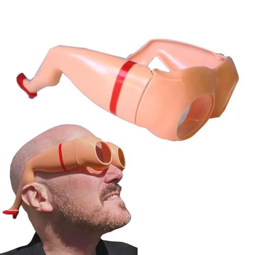 NAUXIU Retro Cartoon Leg & Buttocks Sunglasses, Funny Sunglasses für Erwachsene, Gag Glasses, Party Funny Eye Glasses, Halloween Kostümbrille - Orange von NAUXIU