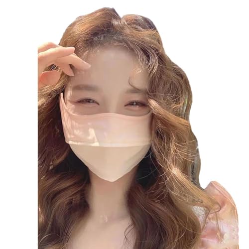 NAUXIU Sommer-Sonnenschutzmaske für Damen, Eisseide, atmungsaktiv, UV-Abdeckung, Gesichtsmaske, Outdoor-Netzstoff NAUXIU Sommer-Sonnenschutzmaske für Damen, Eisseide, atmungsaktiv, UV-Abdeckung, Gesichtsmaske, Outdoor-Netzstoff von NAUXIU