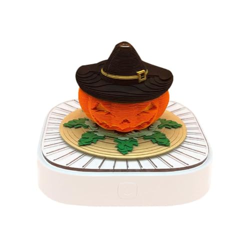 Panorama-Papiergravur Haftnotizen Halloween Kürbishaus 3D Kalender Notizblock Geschenke für Dekoration Seiten 252 Schenken Urlaub Kürbis Sculp Kalender Papier Fledermaus Haftnotizen Schnitzen von NAUXIU