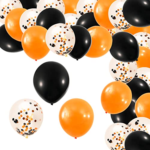 NAUZE 96 Stück Halloween Luftballons 12 Zoll Halloween Dekoration Konfetti Luftballons Schwarz Orange Luftballons Halloween Party Luftballons Helium Latex Luftballons NAUZE 96 Stück Halloween Luftballons 12 Zoll Halloween Dekoration Konfetti Luftballons Schwarz Orange Luftballons Halloween Party Luftballons Helium Latex Luftballons von NAUZE