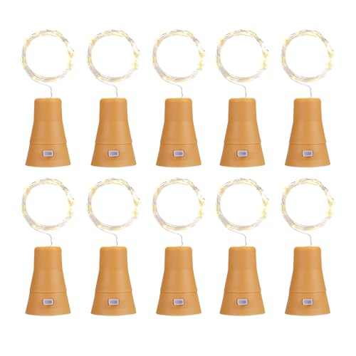 NAVESO 10 Stück Solar Flaschenlichter, Solar LED Flaschenlicht, LED Solar Wein Flasche Lichter, 1M 10 Solarenergie Korken Licht Weinflasche Nacht Licht, Warmweiß Lichterketten für DIY Party Garten NAVESO 10 Stück Solar Flaschenlichter, Solar LED Flaschenlicht, LED Solar Wein Flasche Lichter, 1M 10 Solarenergie Korken Licht Weinflasche Nacht Licht, Warmweiß Lichterketten für DIY Party Garten von NAVESO