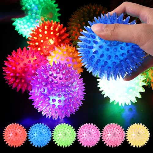 NAVESO 24 Stück Igelball Mitgebsel Kindergeburtstag, Blinkend LED Antistressball, Kleine Geschenke für Kinder, Give Aways, Massageball Leuchtball NAVESO 24 Stück Igelball Mitgebsel Kindergeburtstag, Blinkend LED Antistressball, Kleine Geschenke für Kinder, Give Aways, Massageball Leuchtball von NAVESO