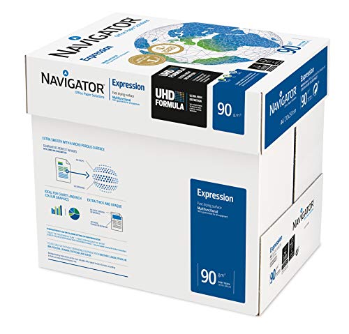 Navigator Expression Kopierpapier 90g/m² A4, weiß, Karton zu 2.500 Blatt (5x500 Blatt) von NAVIGATOR