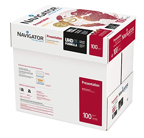 Igepa Navigator Presentation Kopierpapier A4 100g weiß sehr hohe Weiße, 5x500 Blatt (2500 Blatt) von NAVIGATOR