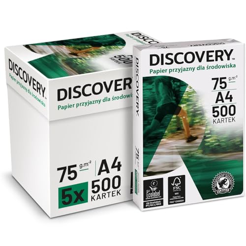 Recycelbares Papier, A4, 70 g/m² 5 x Reams (2,500 Sheets) - 1 x Box von Discovery