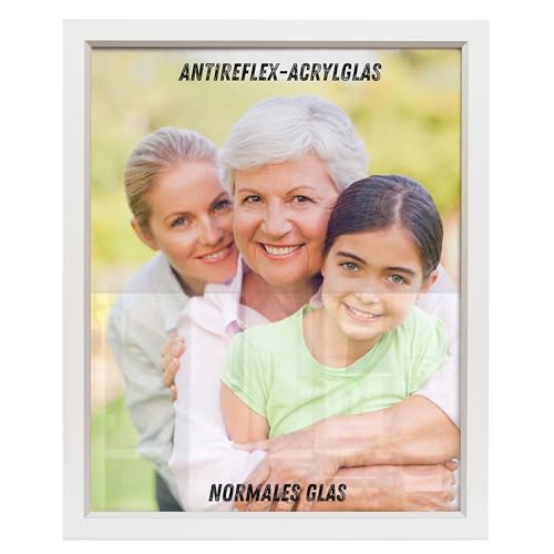 NB Akzent Bilderrahmen mit Antireflexglas – 21x29,7 cm DIN A4 Weiß-Silber - MDF Holz Fotorahmen Bellevue NB Akzent Bilderrahmen mit Antireflexglas – 21x29,7 cm DIN A4 Weiß-Silber - MDF Holz Fotorahmen Bellevue von NB Akzent