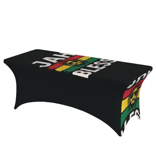 NBAGHPQ Jah Bless Tischdecke, rechteckig, Funktionalität und Stil, abwischbar von NBAGHPQ
