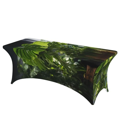 NBAGHPQ Monstera Deliciosa Tischdecke mit Bananenpalmendruck, rechteckig, Funktionalität und Stil, Tischdecke, abwischbar NBAGHPQ Monstera Deliciosa Tischdecke mit Bananenpalmendruck, rechteckig, Funktionalität und Stil, Tischdecke, abwischbar von NBAGHPQ