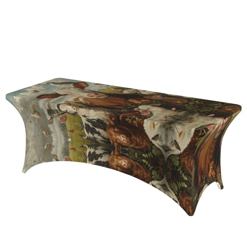 NBAGHPQ Rechteckige Tischdecke mit Bauernhoftierdruck, Funktionalität und Stil, Tischdecke, abwischbar von NBAGHPQ