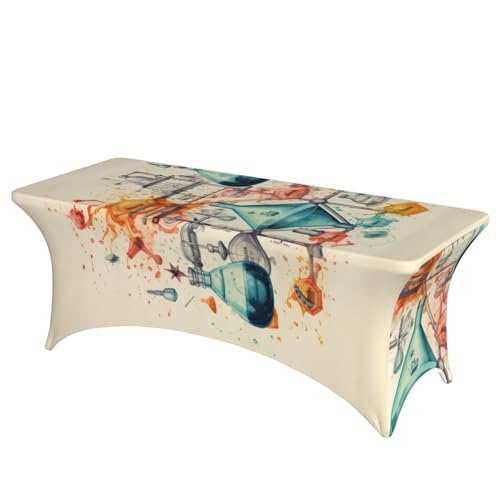 NBAGHPQ Rechteckige Tischdecke mit Chemie-Druck, Funktionalität und Stil, Tischdecke, abwischbar NBAGHPQ Rechteckige Tischdecke mit Chemie-Druck, Funktionalität und Stil, Tischdecke, abwischbar von NBAGHPQ