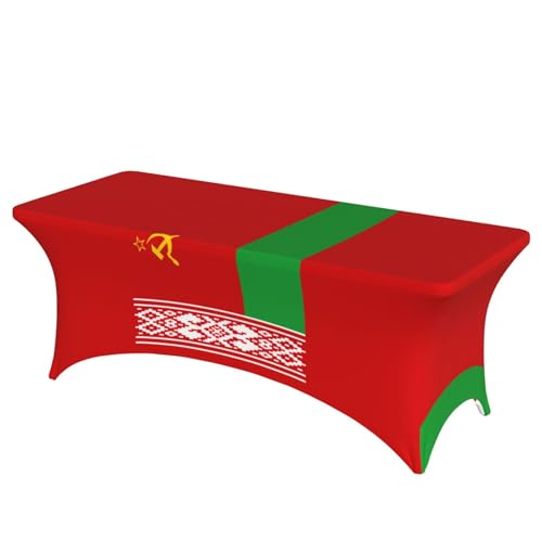 NBAGHPQ Rechteckige Tischdecke mit Flagge von Weißrussland, Funktionalität und Stil, Tischdecke, abwischbar von NBAGHPQ