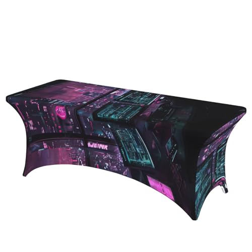 NBAGHPQ Rechteckige Tischdecke mit Hacker-Era-Druck, Funktionalität und Stil, Tischdecke, abwischbar von NBAGHPQ