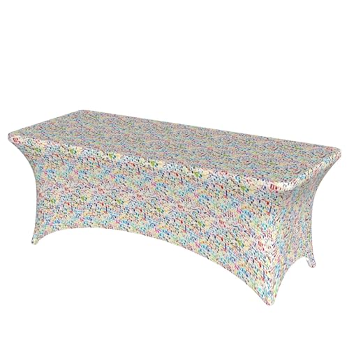 NBAGHPQ Rechteckige Tischdecke mit Musiknoten-Druck, Funktionalität und Stil, Tischdecke, abwischbar NBAGHPQ Rechteckige Tischdecke mit Musiknoten-Druck, Funktionalität und Stil, Tischdecke, abwischbar von NBAGHPQ