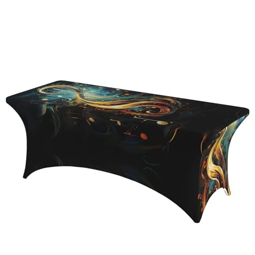 NBAGHPQ Rechteckige Tischdecke mit Musiksymbol-Druck, Funktionalität und Stil, Tischdecke, abwischbar von NBAGHPQ