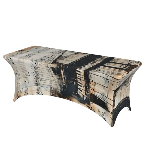 NBAGHPQ Rechteckige Tischdecke mit Notenmuster, Funktionalität und Stil, Tischdecke, abwischbar von NBAGHPQ