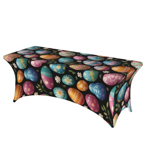 NBAGHPQ Rechteckige Tischdecke mit Ostereier-Aufdruck, Funktionalität und Stil, Tischdecke, abwischbar NBAGHPQ Rechteckige Tischdecke mit Ostereier-Aufdruck, Funktionalität und Stil, Tischdecke, abwischbar von NBAGHPQ