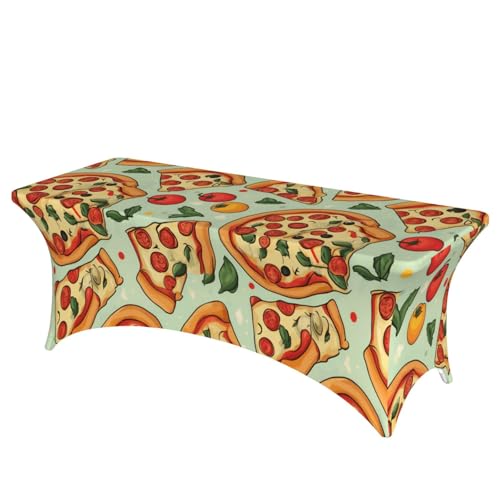 NBAGHPQ Rechteckige Tischdecke mit Pizza-Muster, Funktionalität und Stil, Tischdecke, abwischbar von NBAGHPQ