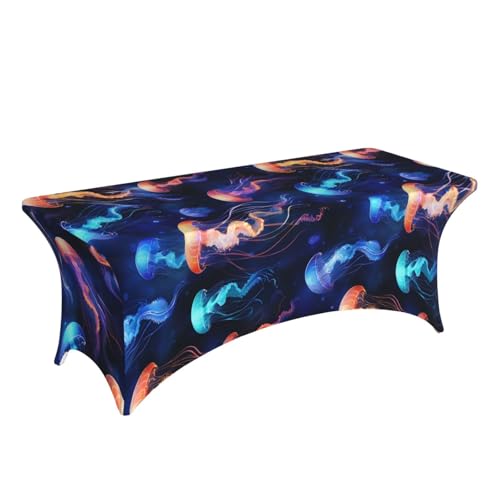NBAGHPQ Rechteckige Tischdecke mit Quallenmuster, Funktionalität und Stil, Tischdecke, abwischbar NBAGHPQ Rechteckige Tischdecke mit Quallenmuster, Funktionalität und Stil, Tischdecke, abwischbar von NBAGHPQ