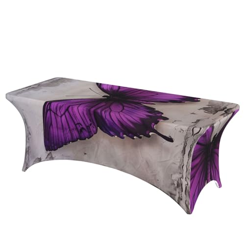 NBAGHPQ Rechteckige Tischdecke mit Schmetterlings-Motiv, Funktionalität und Stil, Tischdecke, abwischbar, Violett NBAGHPQ Rechteckige Tischdecke mit Schmetterlings-Motiv, Funktionalität und Stil, Tischdecke, abwischbar, Violett von NBAGHPQ