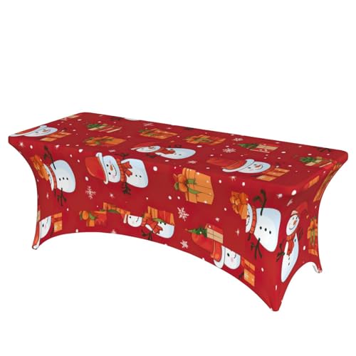 NBAGHPQ Rechteckige Tischdecke mit Schneemann-Druck, Funktionalität und Stil, Tischdecke, abwischbar von NBAGHPQ
