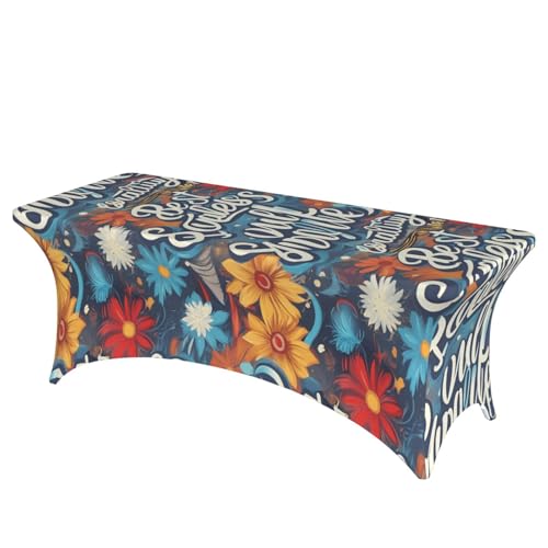 NBAGHPQ Rechteckige Tischdecke mit Sprüchen, Funktionalität und Stil, Tischdecke, abwischbar NBAGHPQ Rechteckige Tischdecke mit Sprüchen, Funktionalität und Stil, Tischdecke, abwischbar von NBAGHPQ