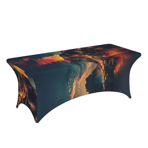 NBAGHPQ Rechteckige Tischdecke mit Vulkandruck, Funktionalität und Stil, Tischdecke, abwischbar NBAGHPQ Rechteckige Tischdecke mit Vulkandruck, Funktionalität und Stil, Tischdecke, abwischbar von NBAGHPQ