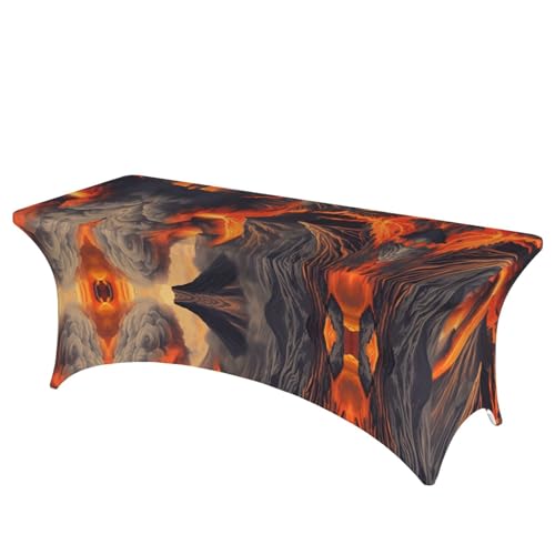 NBAGHPQ Rechteckige Tischdecke mit Vulkandruck, Funktionalität und Stil, Tischdecke, abwischbar von NBAGHPQ
