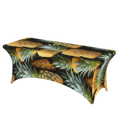 NBAGHPQ Rechteckige Tischdecke mit frischem Ananas-Druck, Funktionalität und Stil, Tischdecke, abwischbar von NBAGHPQ