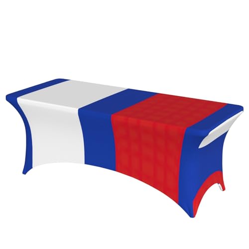 NBAGHPQ Rechteckige Tischdecke mit russischer Flagge, Funktionalität und Stil, Tischdecke, abwischbar von NBAGHPQ
