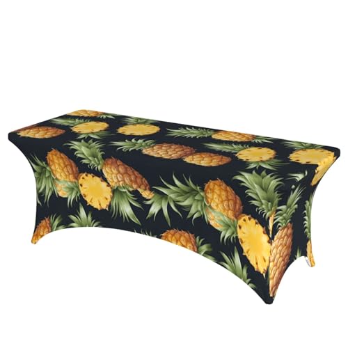 NBAGHPQ Rechteckige Tischdecke mit sommerlichem Ananas-Druck, Funktionalität und Stil, Tischdecke, abwischbar von NBAGHPQ