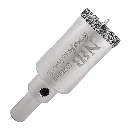 NBB galvanisiert Diamantbohrer mit dreieckigem Schaft Diamantkrone zum Nassbohren in Marmor Luxusstein Keramik Granit Fliesen Glas usw. in Tischbohrmaschine und Pistolenbohrmaschine (25mm) von NBB