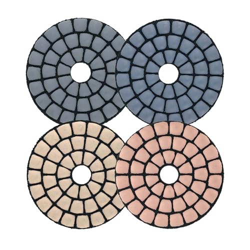 NBB Diamant-Polierscheiben, 5,1 cm (2 Zoll), 50 mm, Diamantschliff, zum Trockenpolieren, Granit, Marmor, Granit, Keramik, mit Nylonrückseite und guter Verarbeitung (MIXTO, 4) von NBB