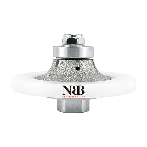 NBB Diamant-Profilscheibe Diamantfräser Fräsbohrer Trennreibahle Profilierungs-Bit für Porzellan Fliesen Keramik Granit Marmor Stein einfach zu verwenden auf Winkelschleifer (Half-Bullnose, B15) von NBB